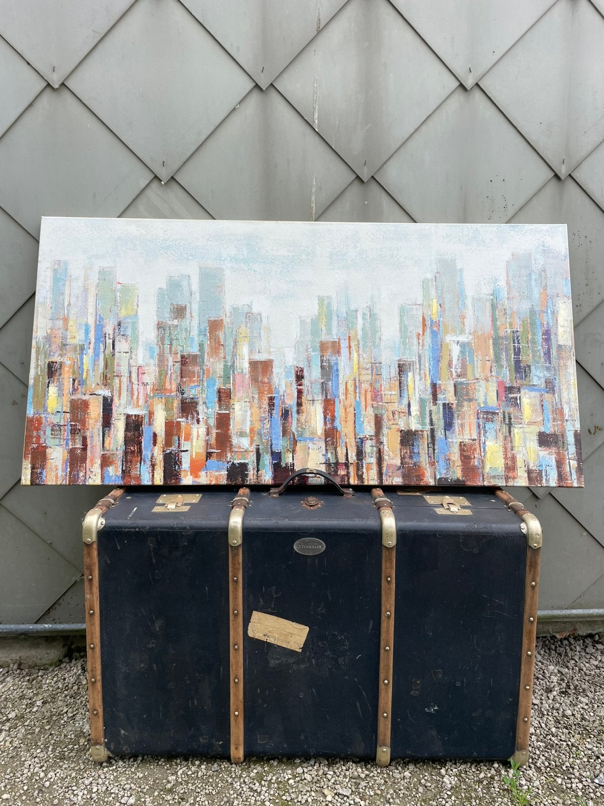 Moderne schilderij grootformaat in uitstekende staat!, Enlèvement, Comme neuf