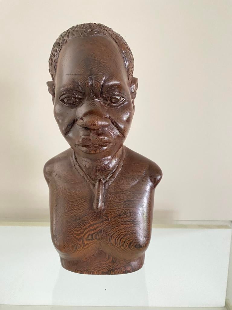 Buste africain en bois (Massengo), Antiquités & Art, Enlèvement ou Envoi
