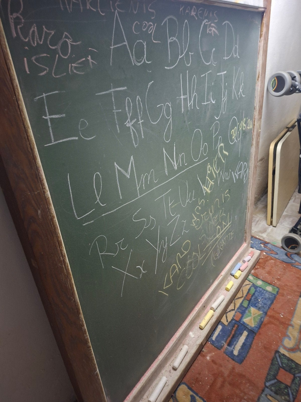 retro schoolbord 130x135, Diversen, Ophalen, Zo goed als nieuw, Krijtbord