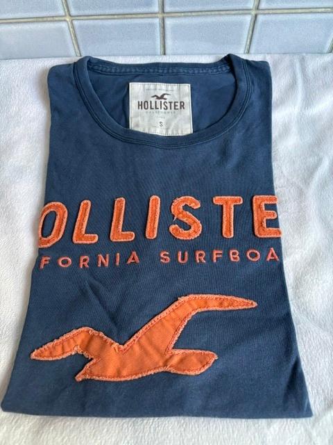 Hollister blauw oranje T-shirt maat Small / Unisex, Ophalen, Blauw, Zo goed als nieuw, Hollister