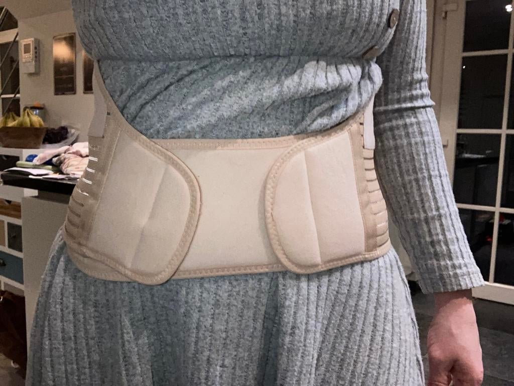 Zwangerschapsriem ter ondersteuning, Kleding | Dames, Zwangerschapskleding, Ophalen, Zo goed als nieuw, Beige, Buikband