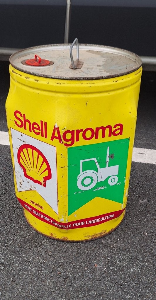 Olieblik Shell Agroma multifunctionele olie, 25 ltr.️️️️🚜⛽️, Verzamelen, Ophalen of Verzenden, Gebruikt, Verpakking
