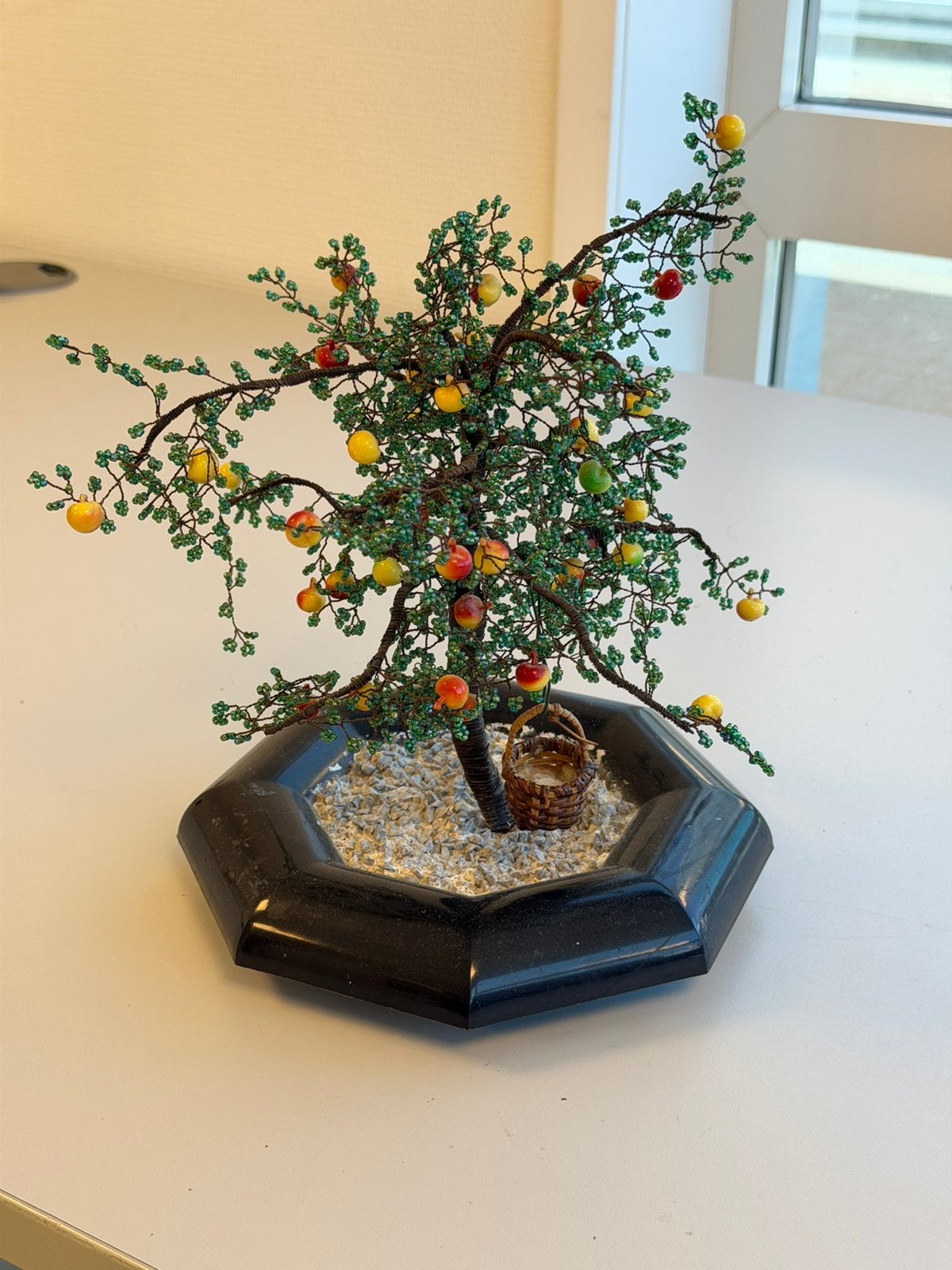 Pommier bonsaï perlé fait main avec branches pliables, Enlèvement ou Envoi