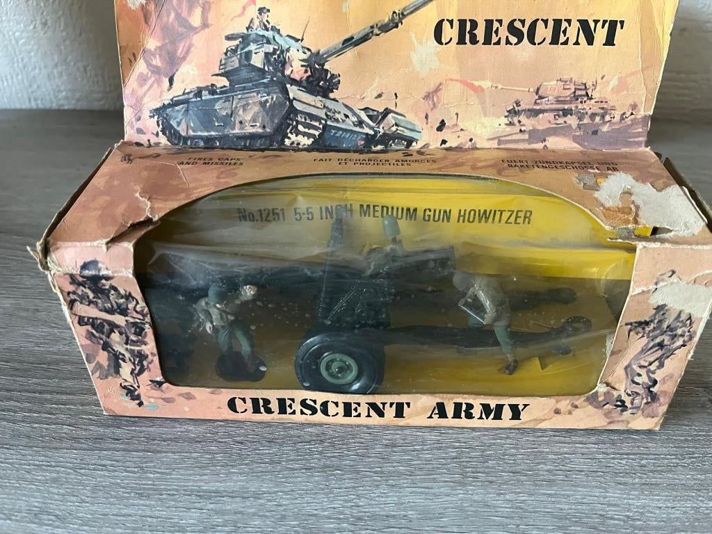 Vintage années 70 canon Crescent petits soldats militaires, Enlèvement ou Envoi, Utilisé