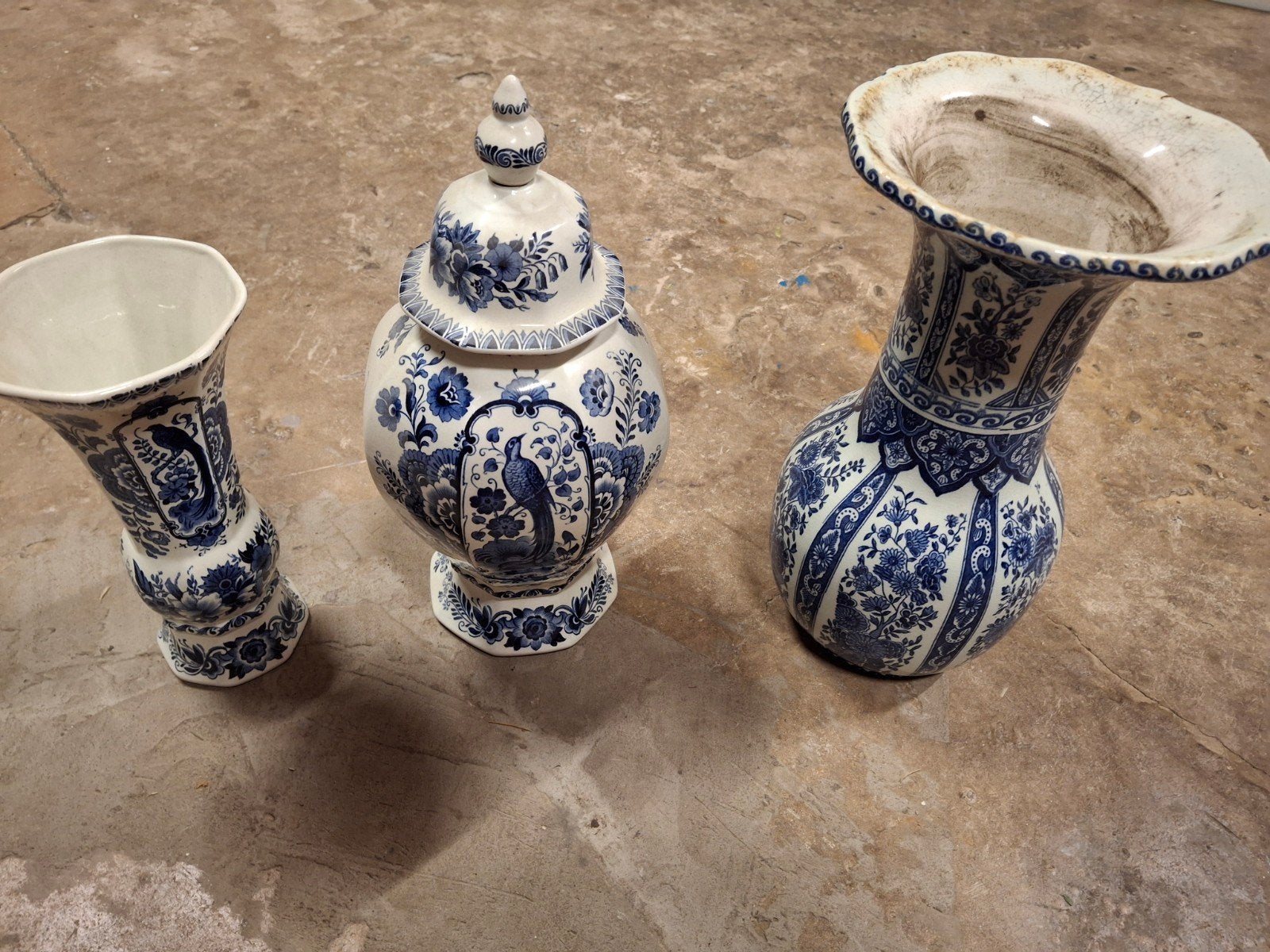 delfts blauw, lot van 3, Ophalen