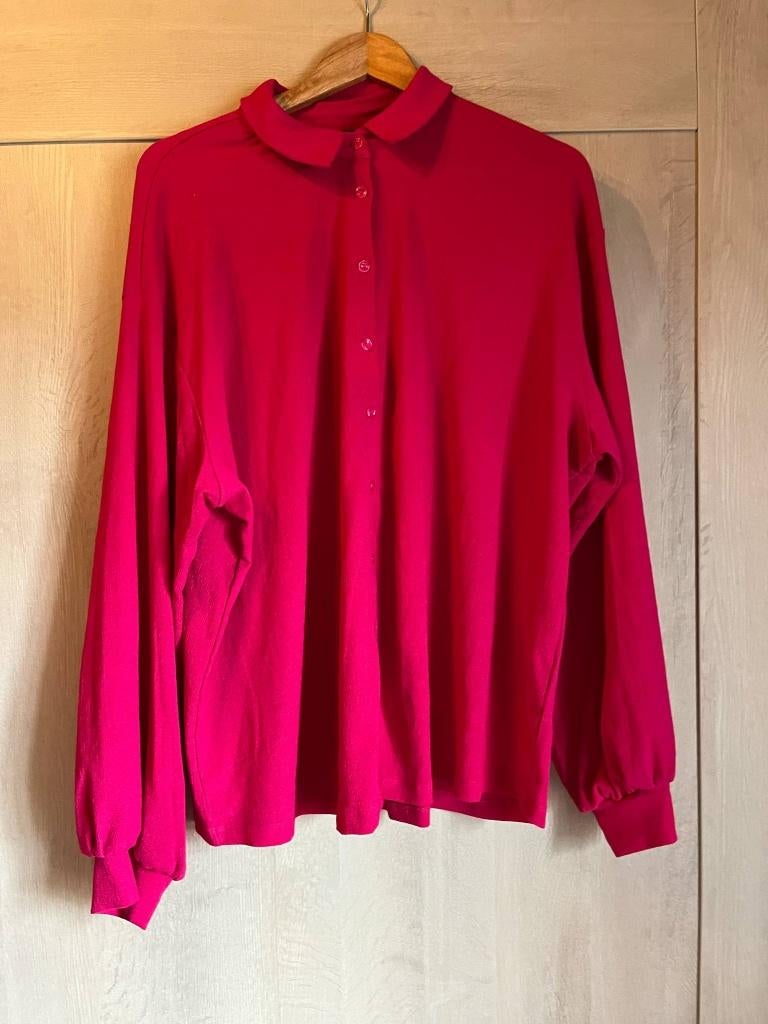 blouse shirt roze ms mode stretch large 48, Kleding | Dames, Grote Maten, Blouse of Tuniek, Ophalen of Verzenden, Gedragen, MS Mode