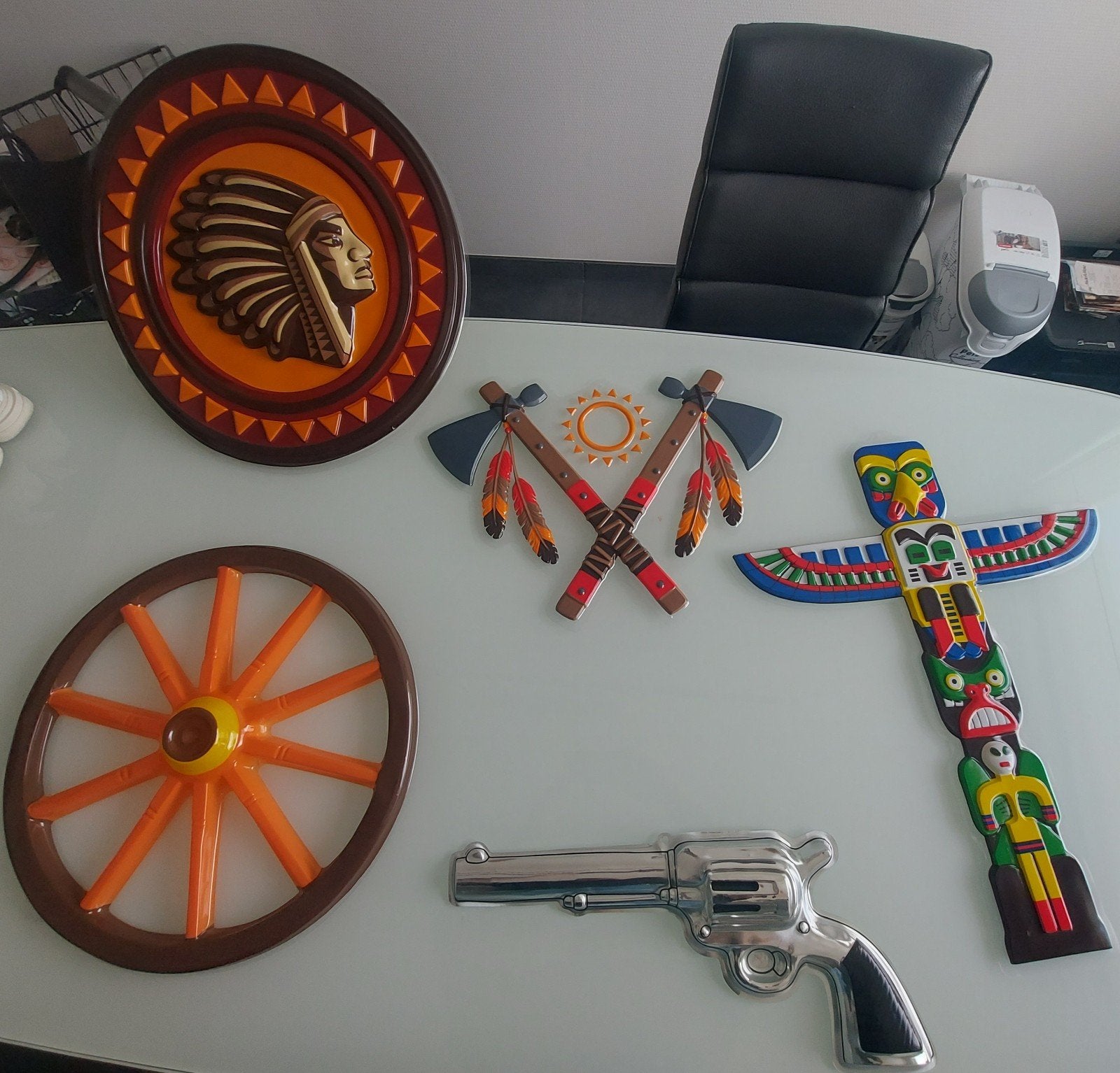 Decoratie thema cowboy en indianen, Enlèvement, Comme neuf, Article de fête