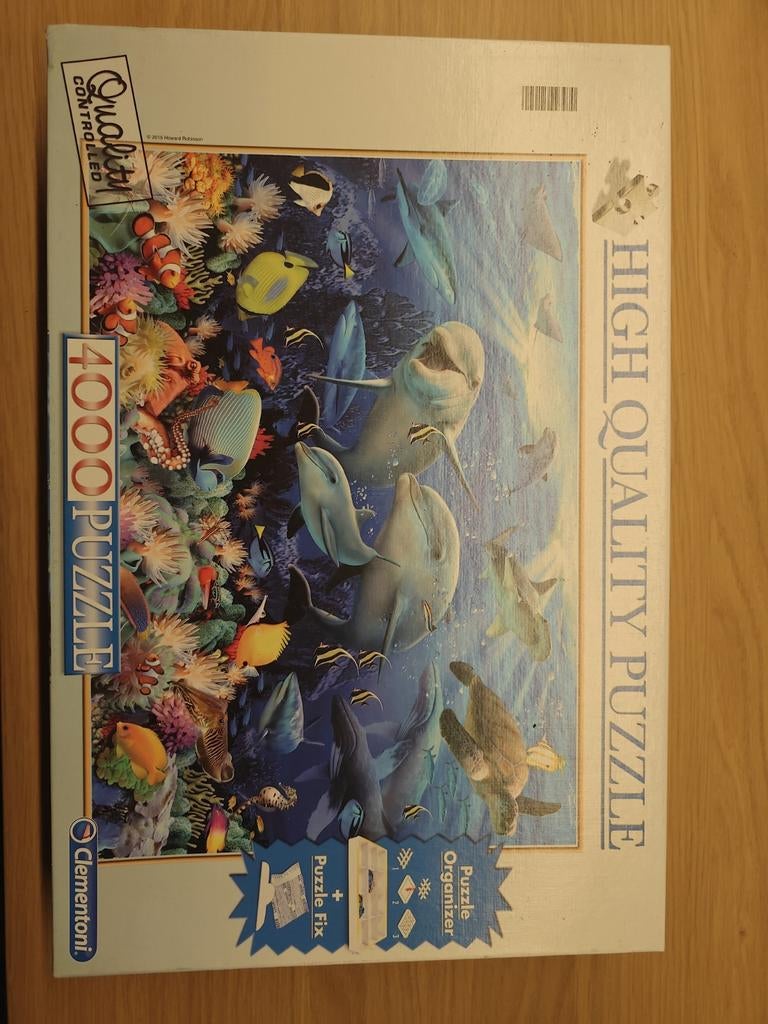 Puzzel 4000 stuks van het onderwaterleven, Ophalen