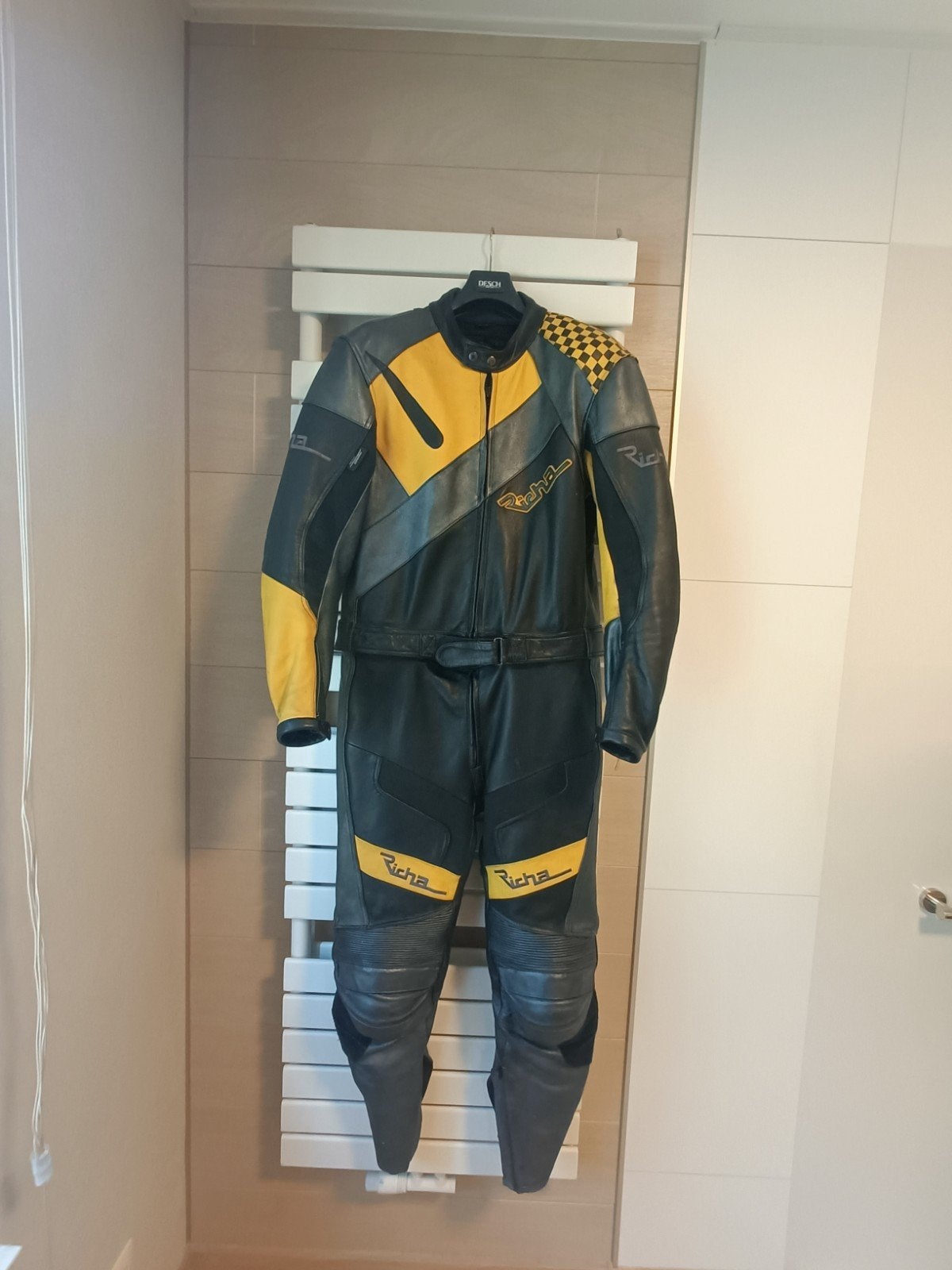 Richa tweedelig leren motorpak - Maat 56 - Retro stijl, Motoren, Kleding | Motorkleding, Ophalen, Broek | leer