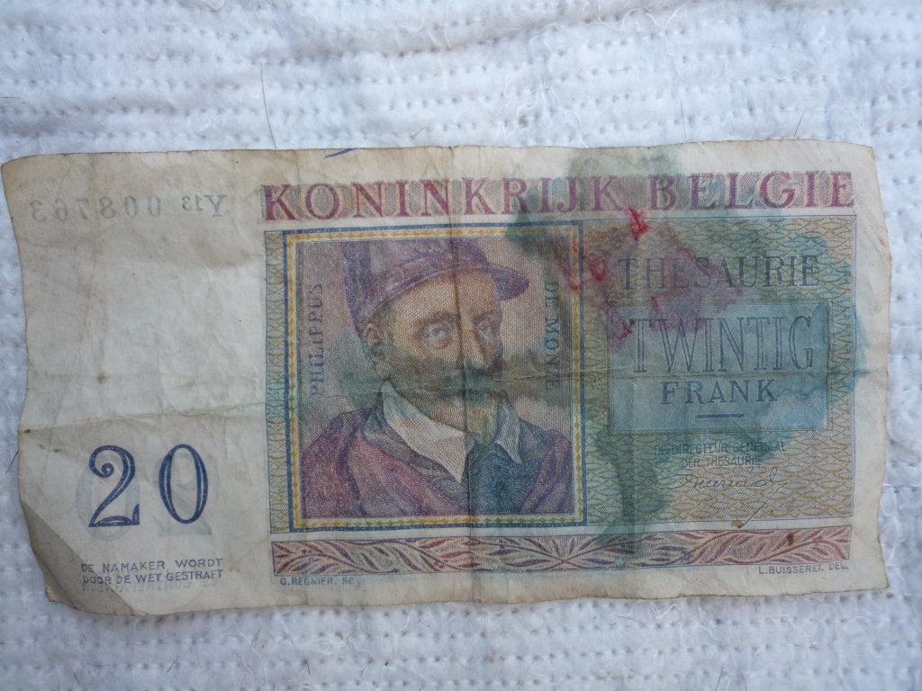 Billet de banque belge 1950 de 20 francs, Enlèvement ou Envoi