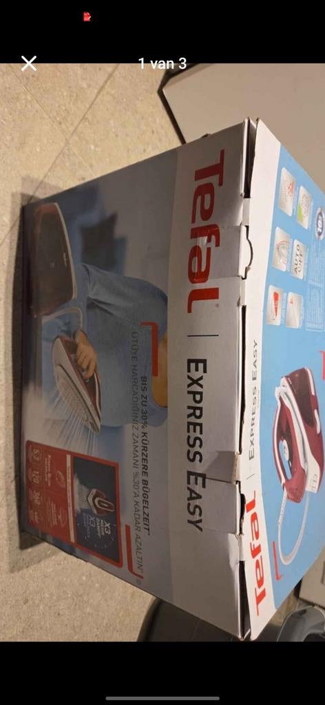 Tefal express easy v6130 strijkijzer, Elektronische apparatuur, Strijkijzers en Strijkplanken, Ophalen, Nieuw, Strijkijzer met snoer