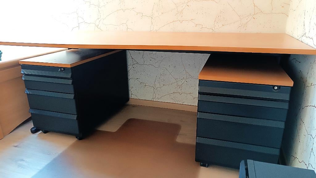 Bureau, 90 cm, Autres types, Avec tiroirs, 180 cm