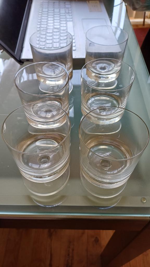 6 mooie whiskyglazen, Ophalen of Verzenden, Zo goed als nieuw, Borrel- of Shotglas