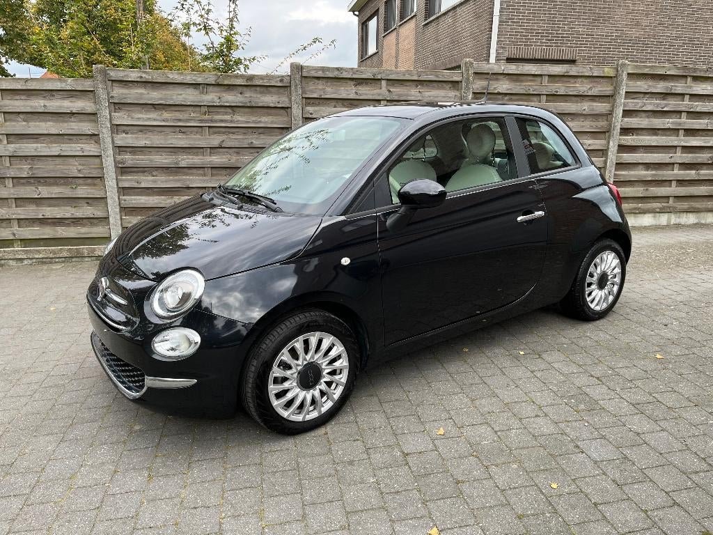 Fiat 500 Lounge 1.0 Hybrid 09-2020 49dkm Navi/Apple-Carplay, Voorwielaandrijving, Testrit aan huis, Euro 6, Zwart