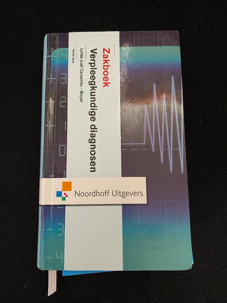 Boek - zakdoek verpleegkundige diagnosen, Boeken, Ophalen, Zo goed als nieuw, Hoger Onderwijs