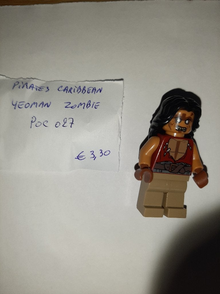 Lego Minifig Pirates des Caraïbes poc027 Yeoman Zombie, Enlèvement ou Envoi, Lego, Minifigurine, Complet