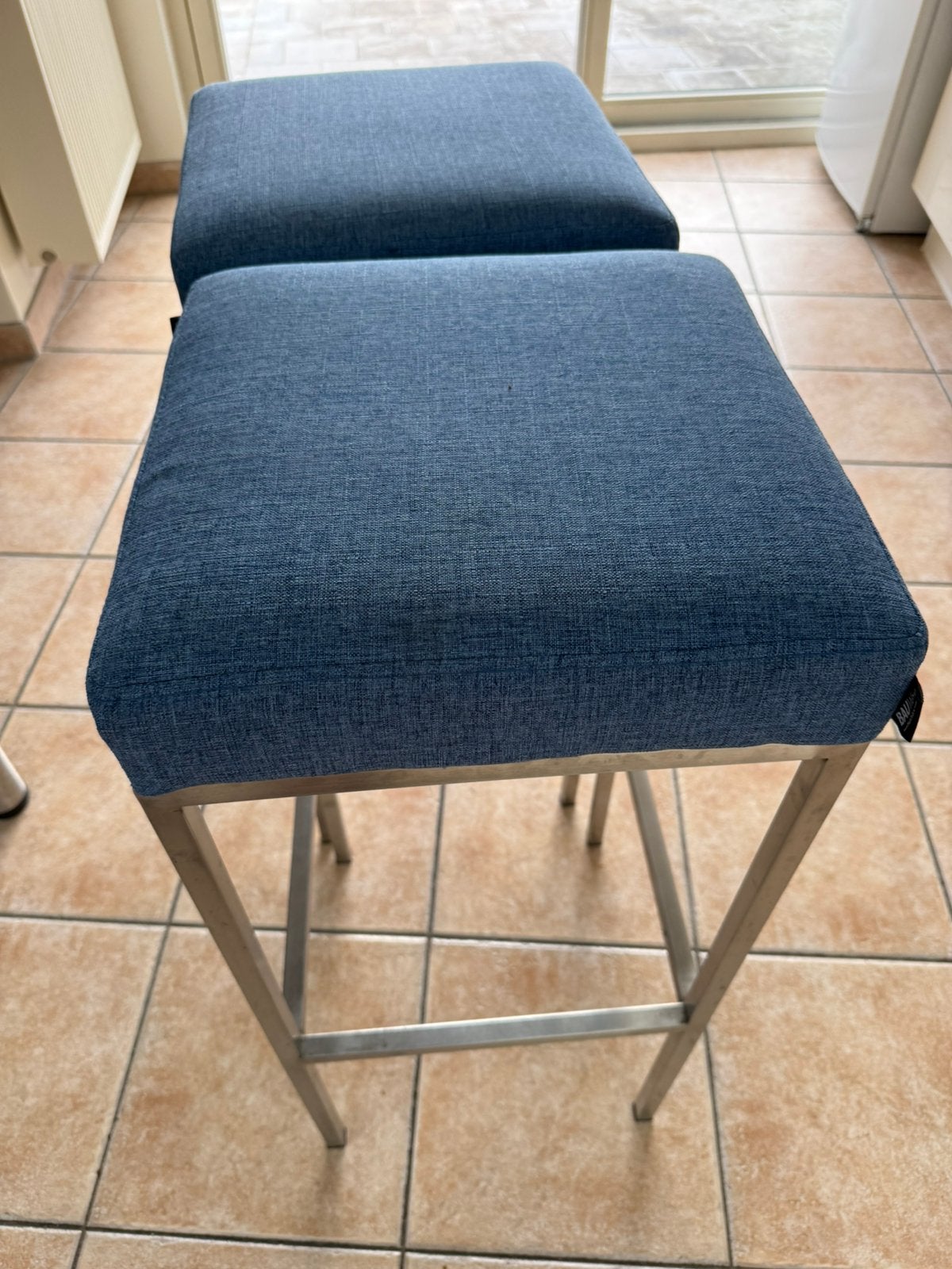 Tabouret de bar en acier inoxydable 85cm, Enlèvement, Comme neuf