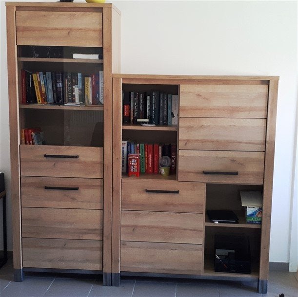 vitrinekast, 25 à 50 cm, Avec tablette(s), 150 à 200 cm, Modern / landelijk