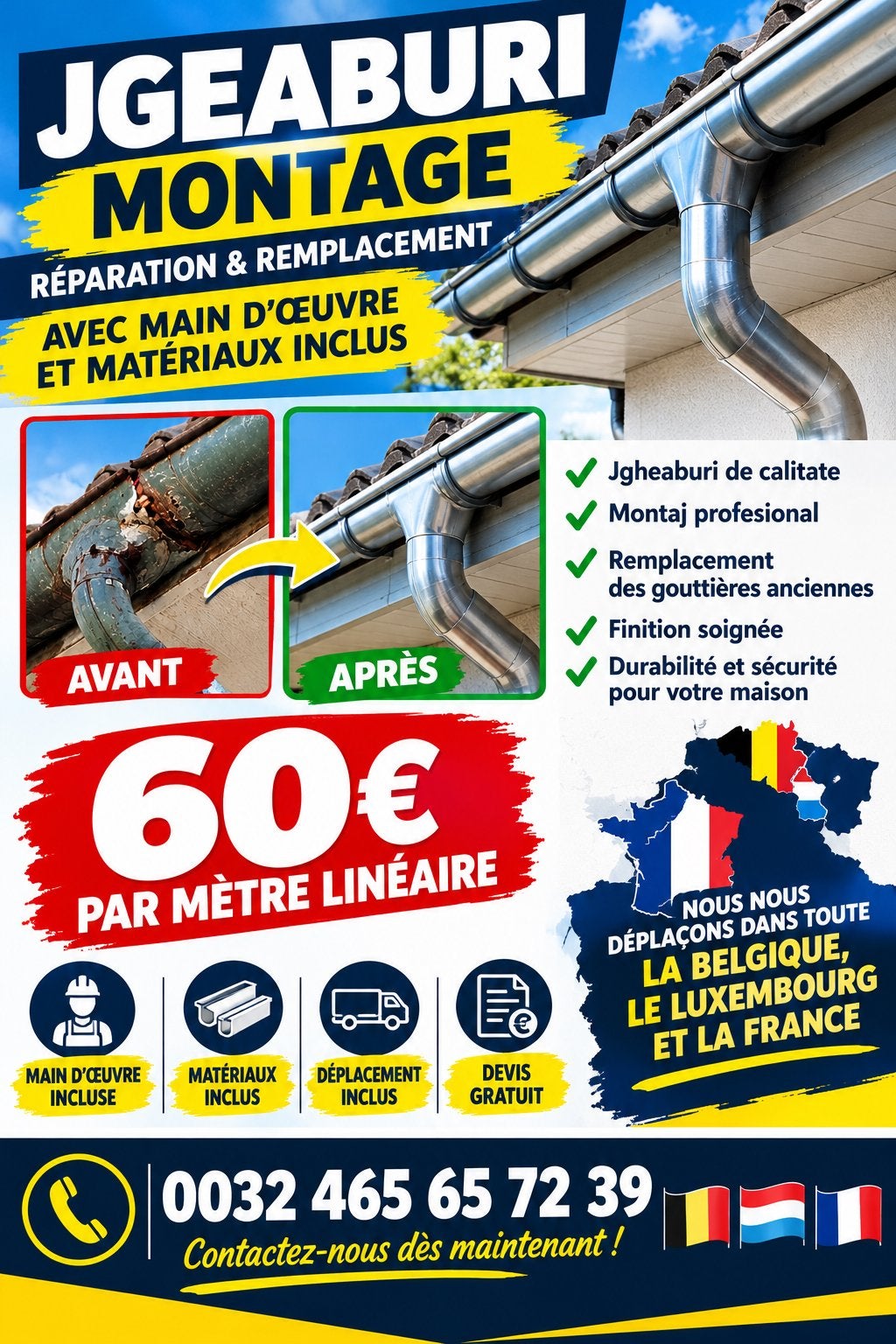 Réparation de toitures, toitures en zinc, tous types de toit