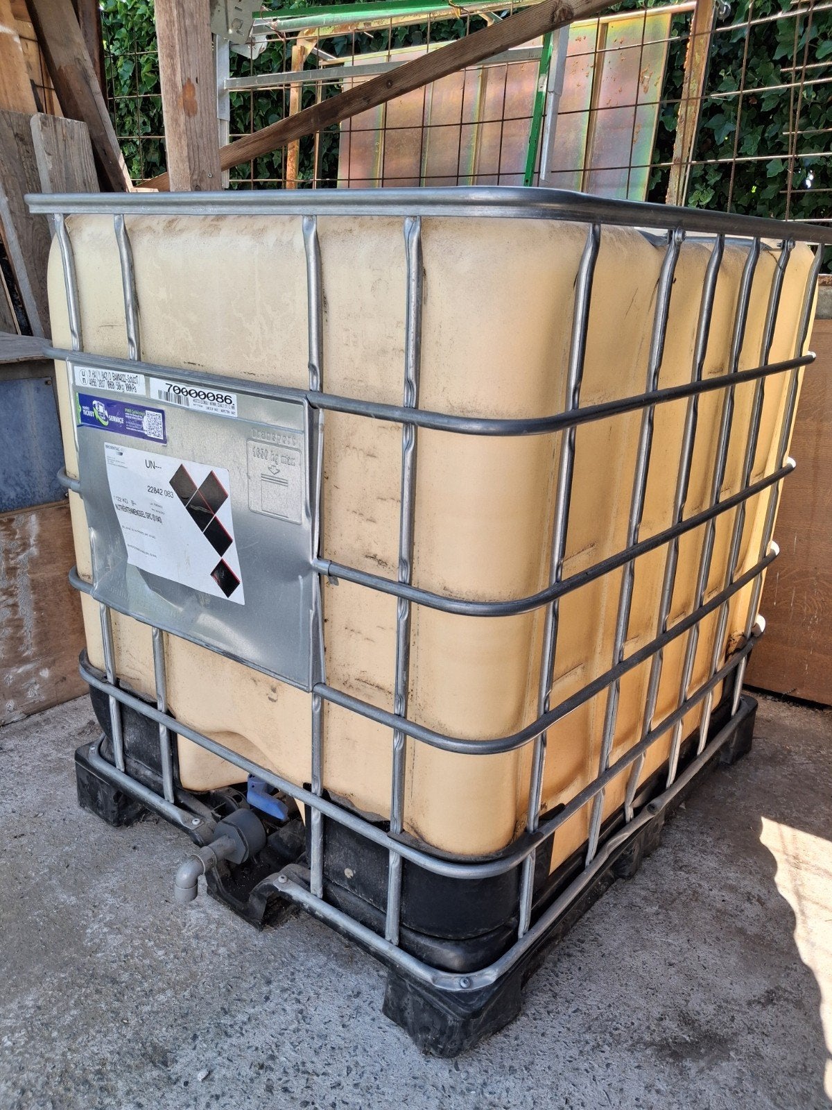 Baril IBC gratuit, Enlèvement