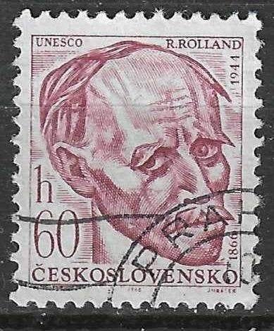 Tchécoslovaquie 1966 - Yvert 1466 - Romain Rolland (ST), Envoi, Affranchi