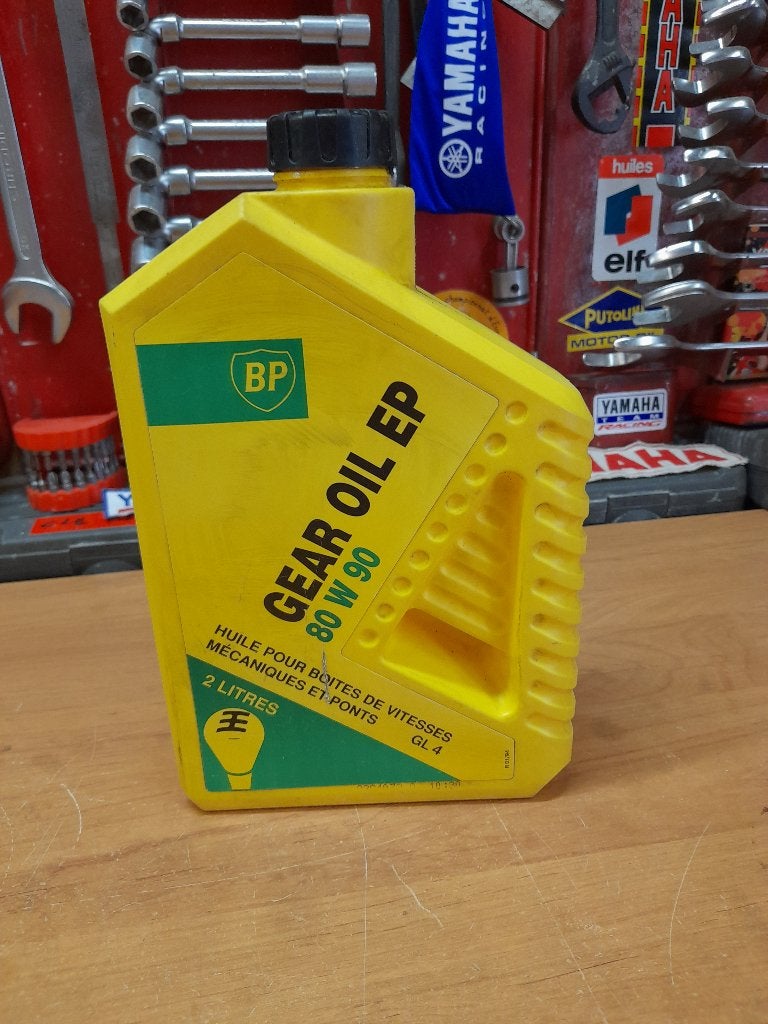 ancien bidon huile vide bp gear oil ep 80w90, Envoi, Utilisé, Autres types