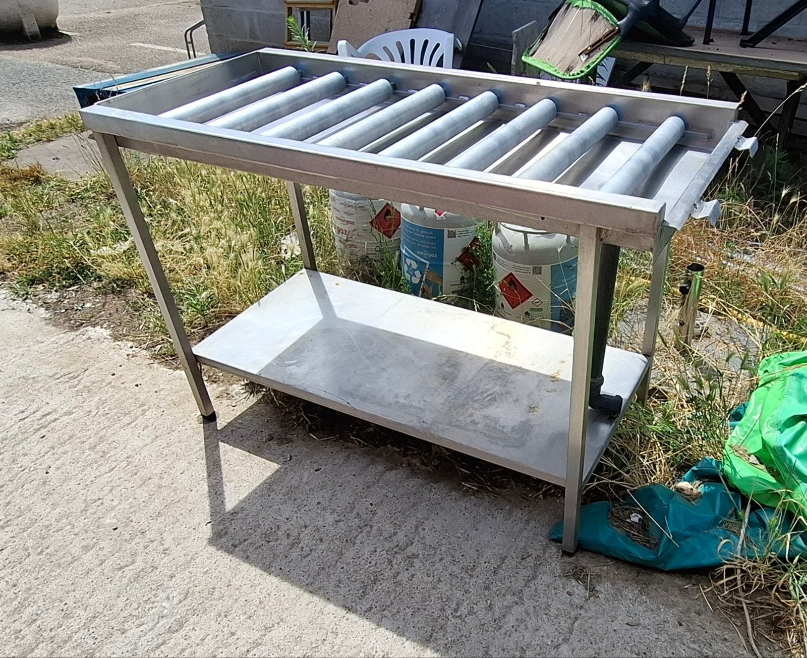 Wastafel zonder machien, Ophalen