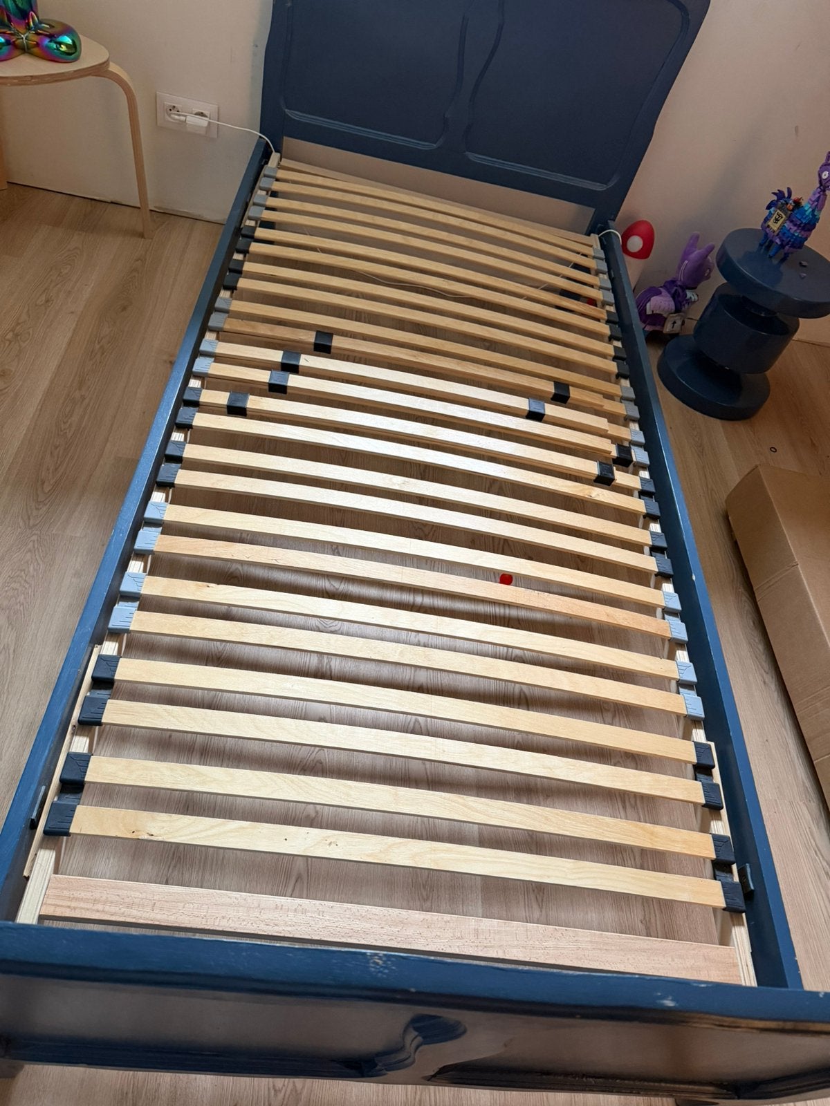 Lattenbodem + matras + topper !!, Ophalen, Zo goed als nieuw