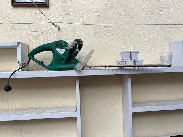 Te koop heggenschaar, Tuin en Terras, Ophalen, Gebruikt, Elektrisch, Top craft