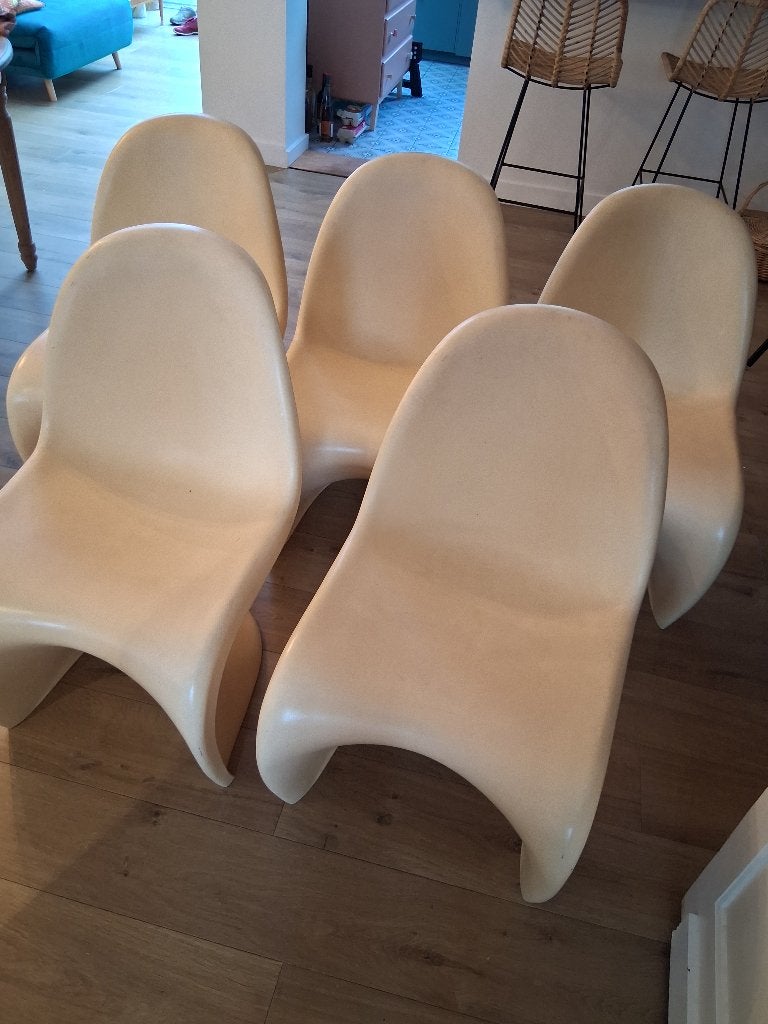 Stoelen, Huis en Inrichting, Ophalen, Kunststof, Gebruikt, Wit