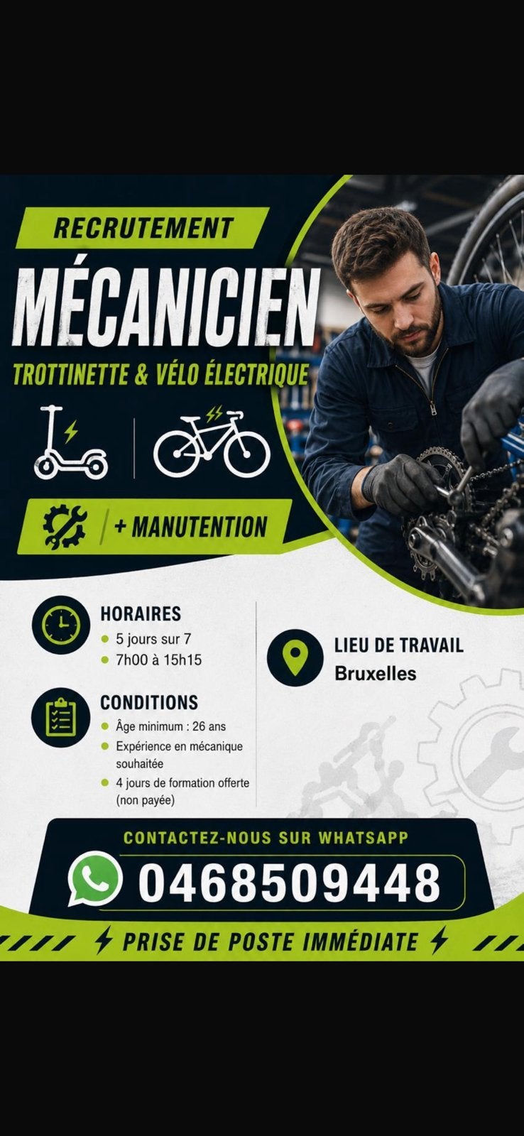 Recherche mécanicien trottinette et vélo électrique, Offres d'emploi