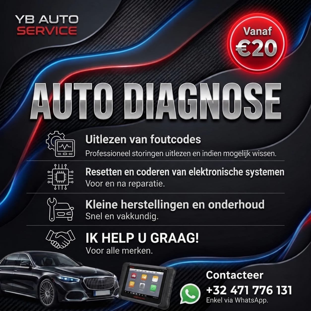Auto diagnose/herstellingen/onderhoud, Auto-onderdelen, Ophalen of Verzenden