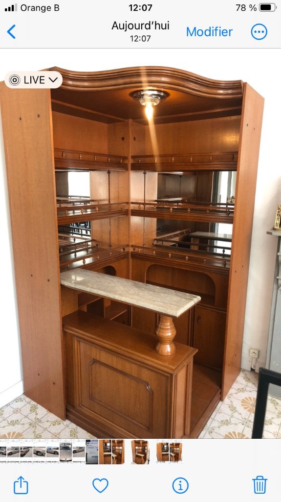 Bar complet impeccable, Ophalen, Grenenhout, Met plank(en), 200 cm of meer