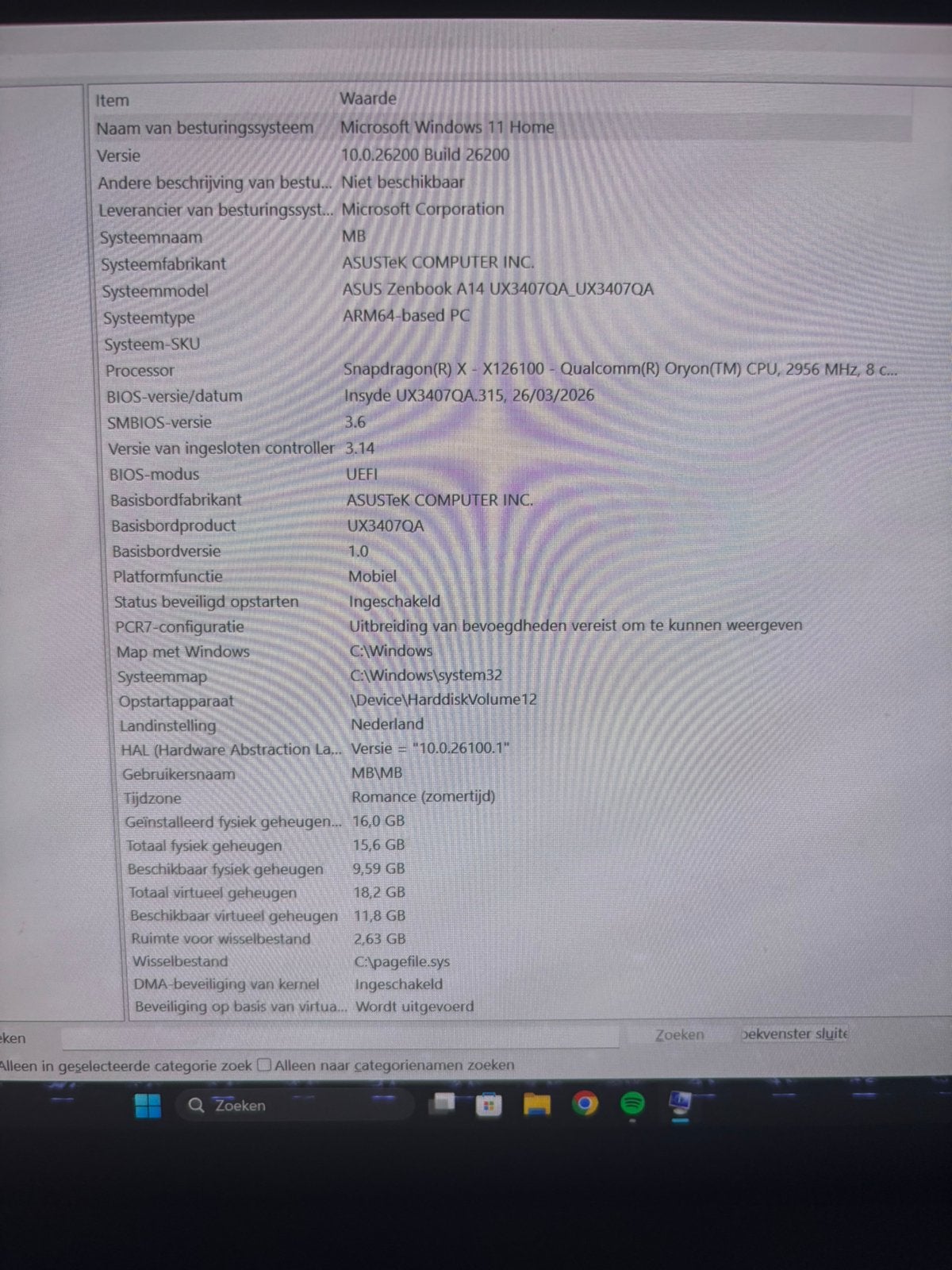 Asus Zenbook A14 UX3407QA, Informatique & Logiciels, Enlèvement ou Envoi, ASUS, Comme neuf, SSD