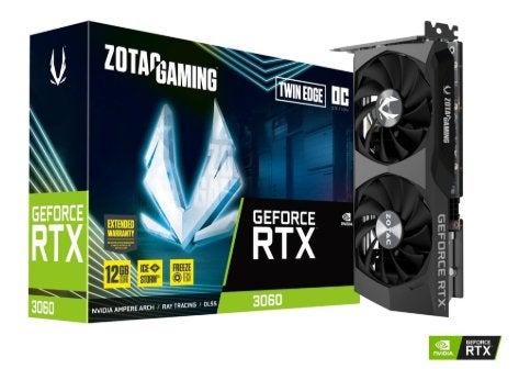 Zotac RTX 3060 Twin Edge OC 12GB, Computers en Software, Ophalen of Verzenden, Zo goed als nieuw, GDDR6