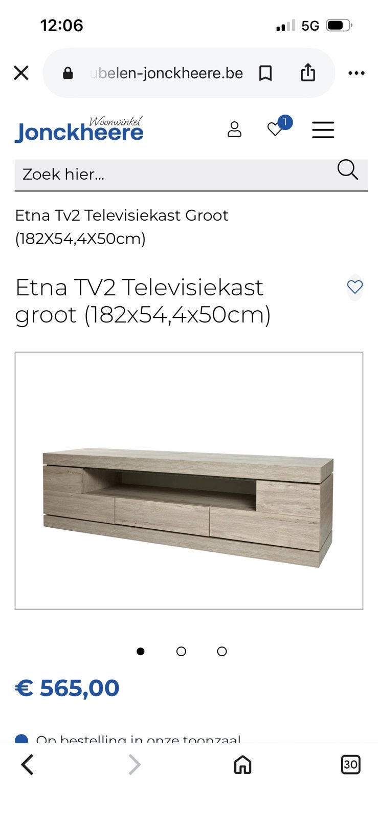 Etna tv meubel, Huis en Inrichting, Ophalen, Zo goed als nieuw