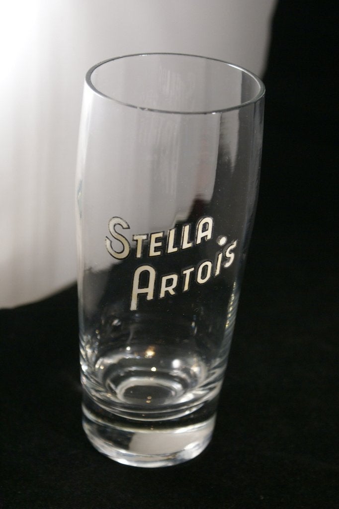 verre à bière  verre à facettes vintage Stella Artois 0,4 l, Enlèvement ou Envoi, Utilisé, Verre ou Verres, Stella Artois