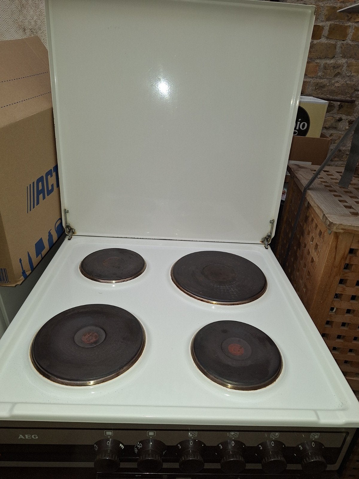 fornuis eletrisch AEG, Elektronische apparatuur, Kookplaten, Ophalen, Elektrisch