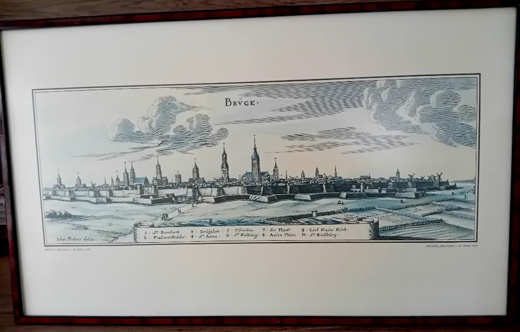 Kader Middeleeuws BRUGGE en LUIK foto's beschikbaar, Antiek en Kunst, Ophalen