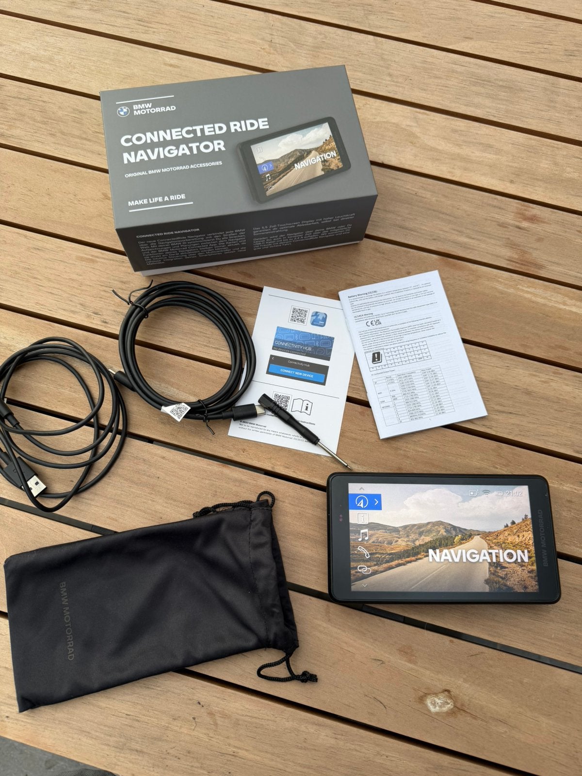 BMW connected ride navigator motorrad, Enlèvement