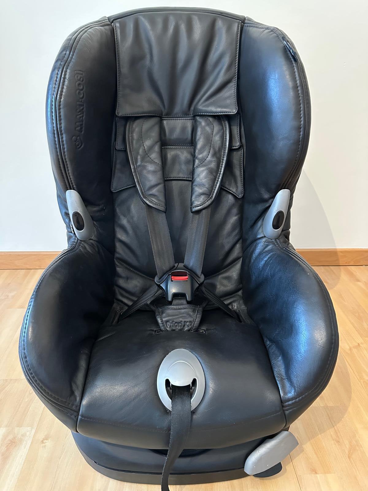 Maxi-Cosi Priori XP autostoel – zwart lederen – 9 tot 18 kg, Kinderen en Baby's, Ophalen, Gebruikt, Maxi-Cosi, Autogordel