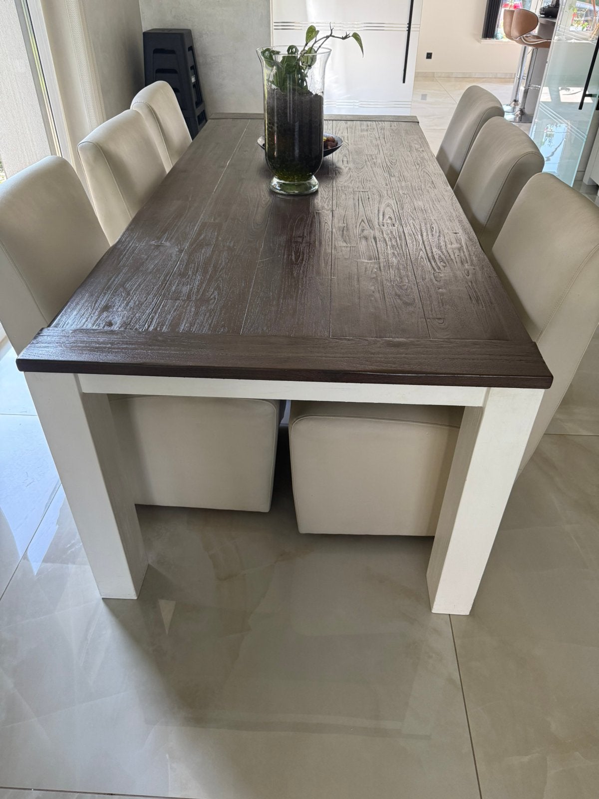 Grande table à manger avec 6 chaises, Enlèvement