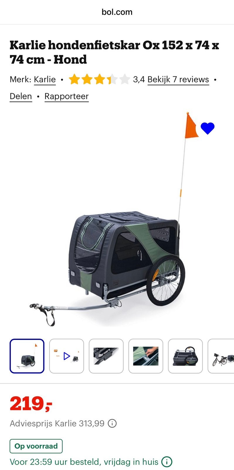 Remorque à vélo max. 45 kg, Enlèvement ou Envoi, Comme neuf