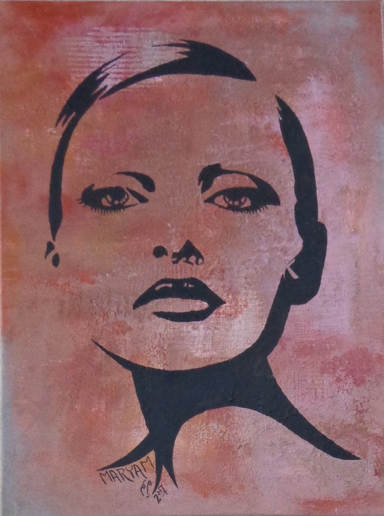 MARYAM / AUDREY HEPBURN / OLIEVERF / 80x60cm / SIG CHASSIS, Antiquités & Art, Peinture à l'huile, Autres matériaux, Signé, Enlèvement