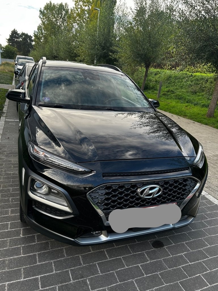 Hyundai Kona hybride, Auto's, Dealer onderhouden, 1580 cc, Zwart, Leder