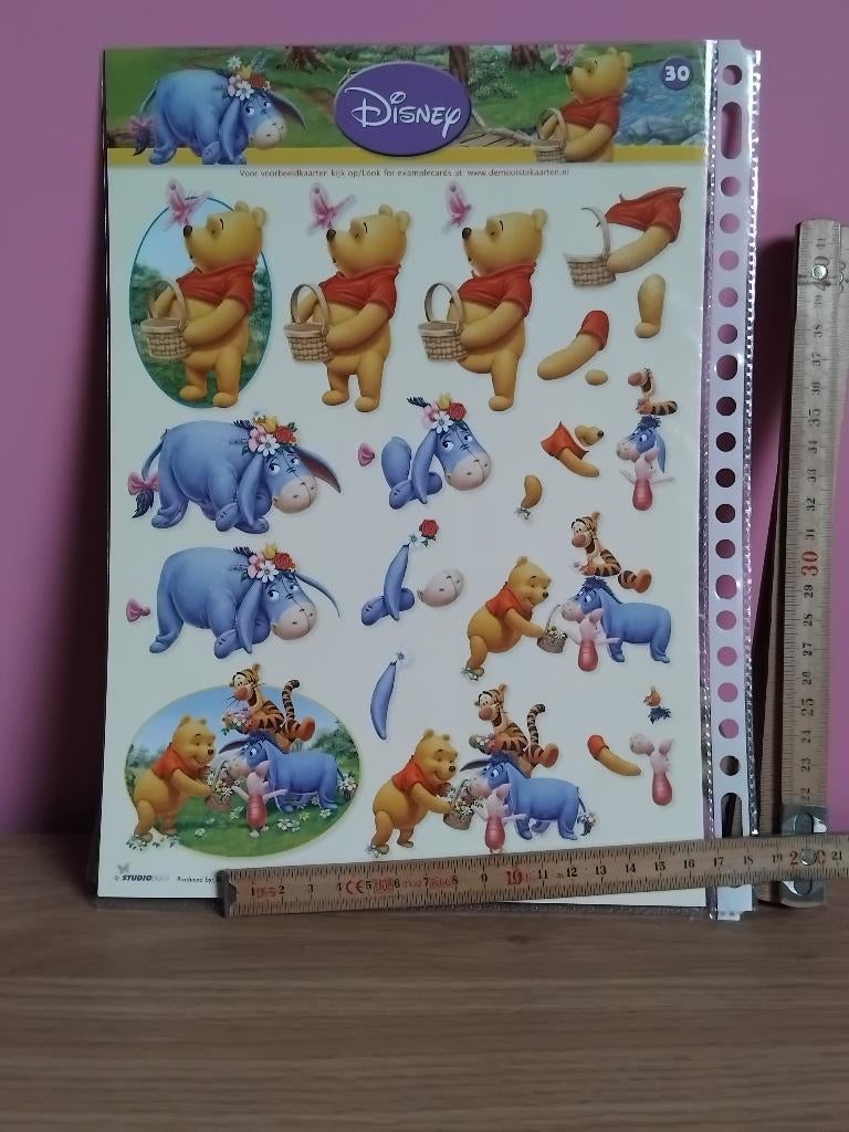 10 vellen Winnie de Pooh 3D knipvellen – Slechts €1!, Hobby en Vrije tijd, Ophalen, Zo goed als nieuw, Kerst