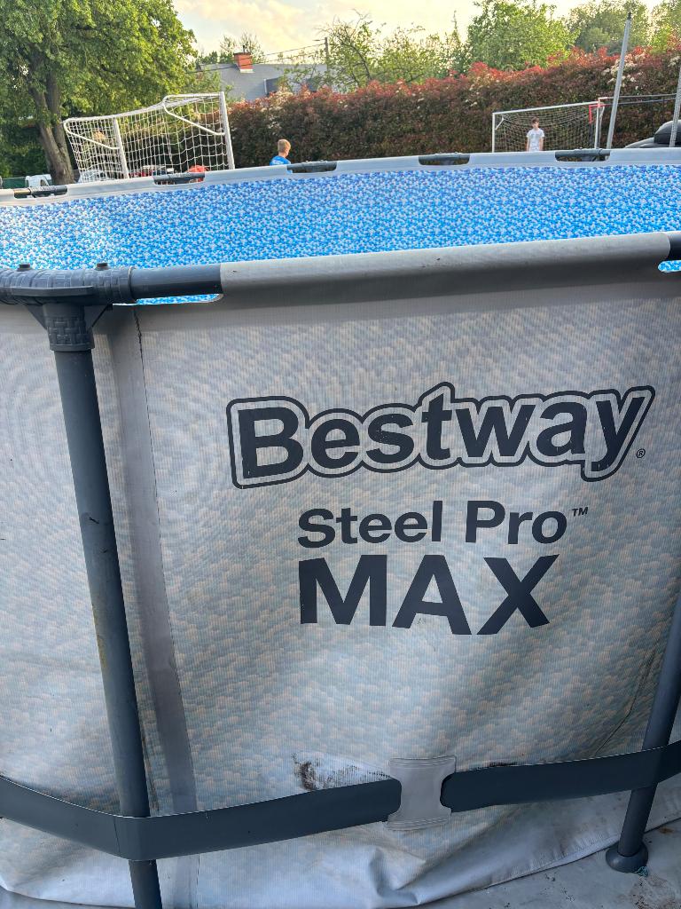 Piscine tubulaire ronde Bestway steel pro Max 4,57m x h1,22, Rond, Enlèvement, Utilisé, Piscines hors sol