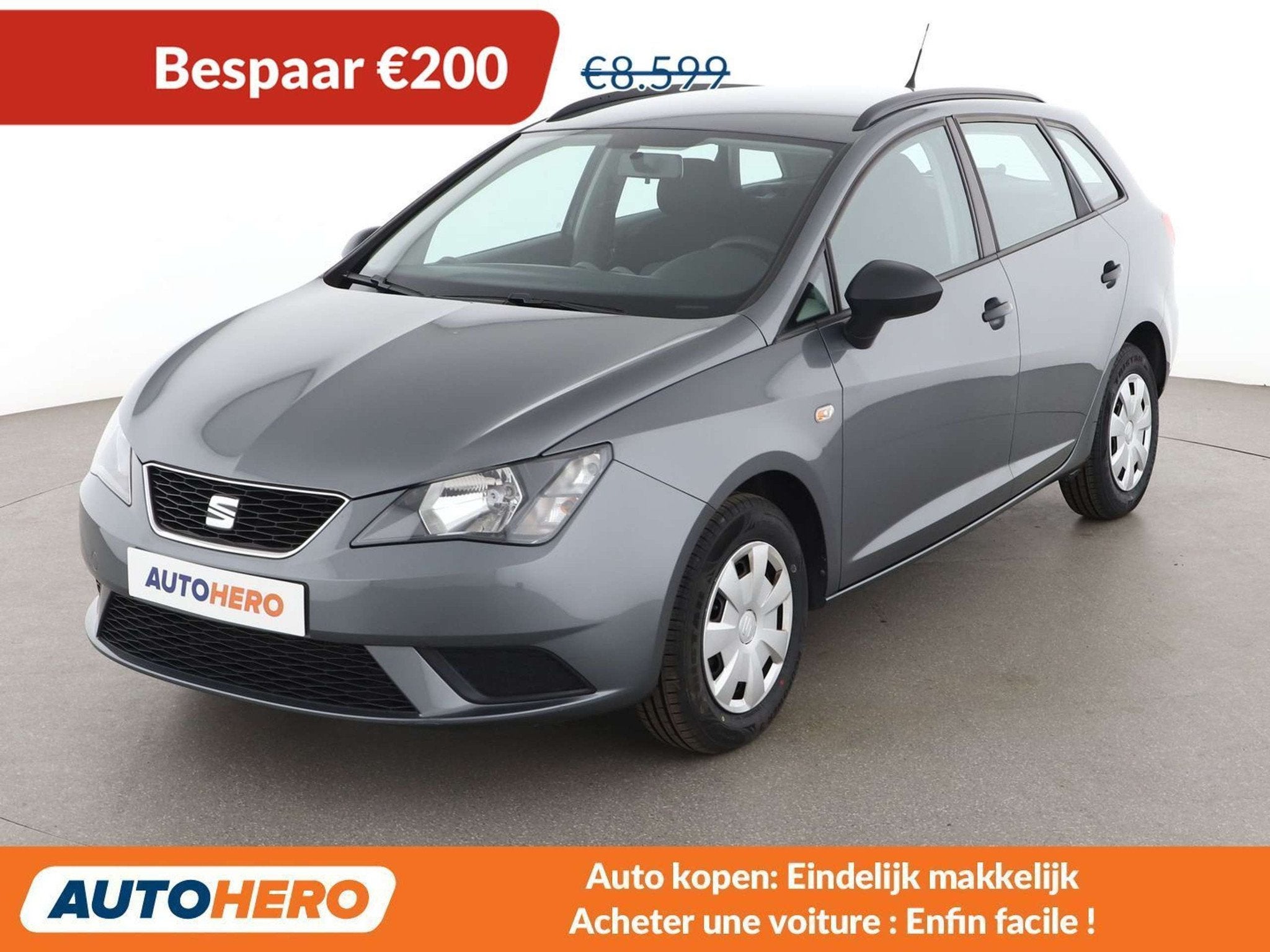 SEAT Ibiza 1.0 Reference (année de construction 2016), Autos, Seat, Argent ou Gris, Achat, 1093 kg, Boîte manuelle