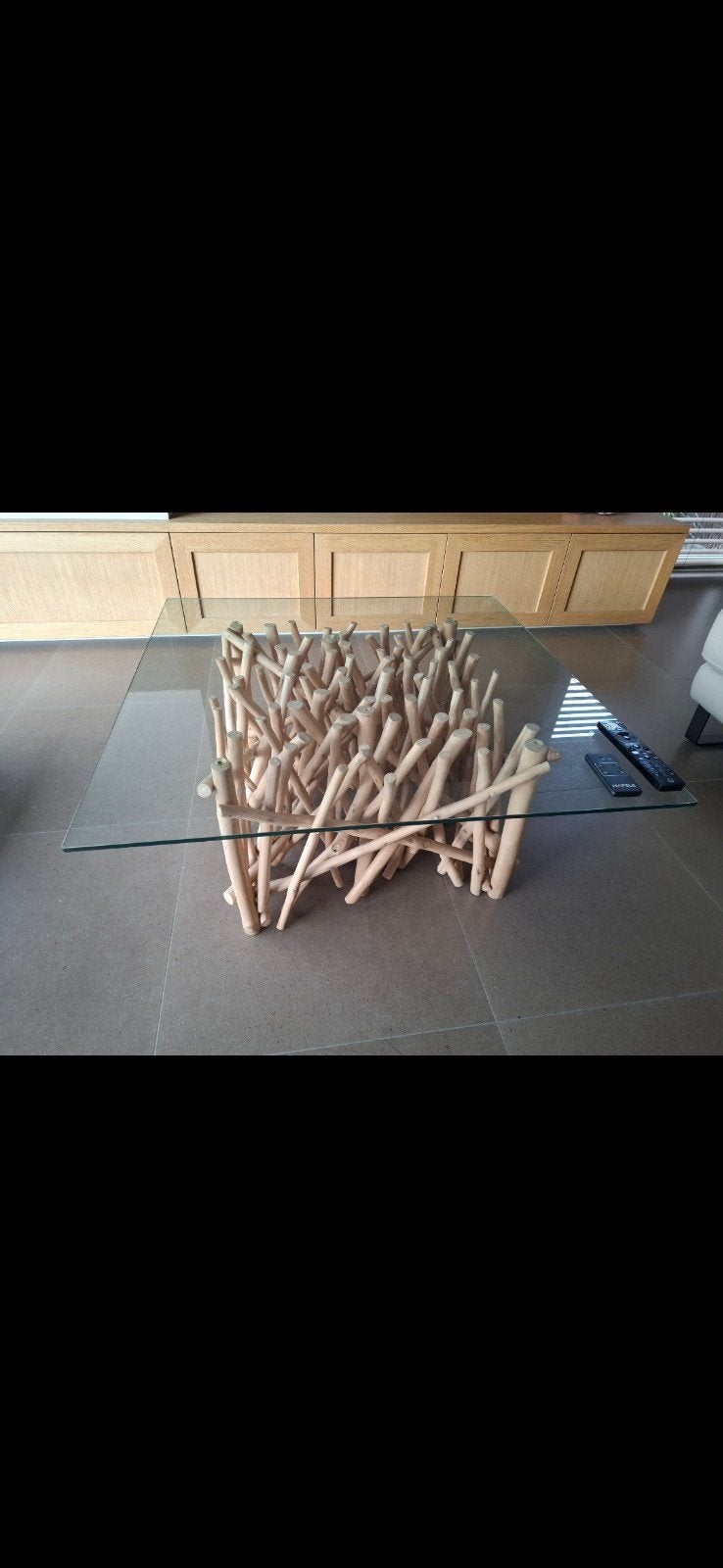 mooie salontafel in drijfhout, Ophalen