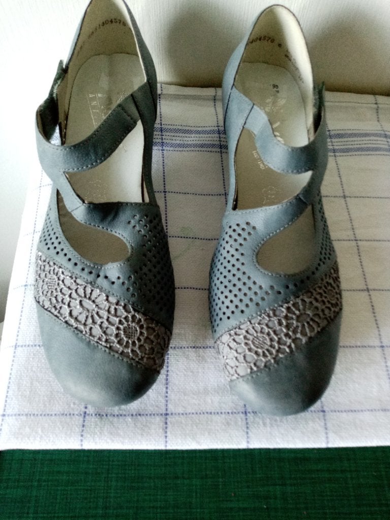 Zomerschoenen, Schoenen met lage hakken, Blauw, Nieuw, Ophalen